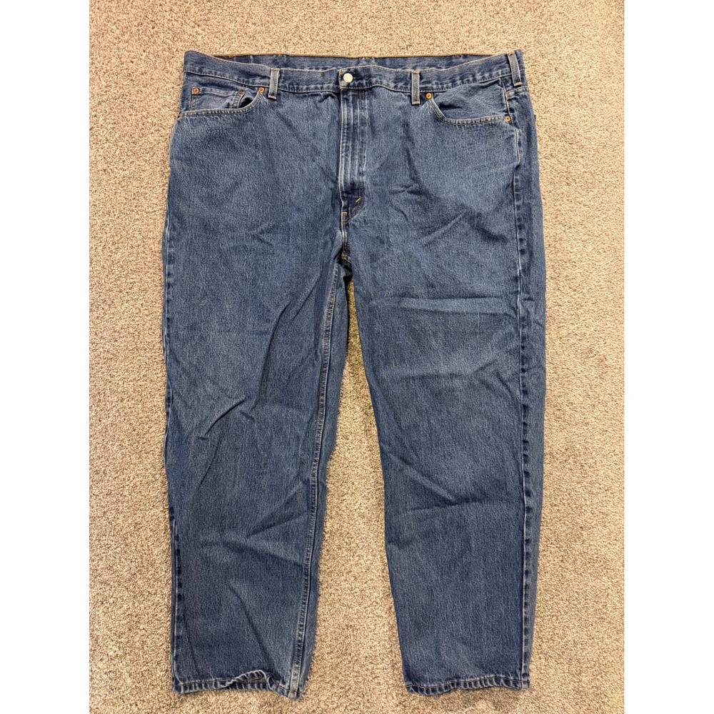 Levis 550 Jeans Mens 50x32 Blue Relaxed‎ Fit Tapered Leg Medium Wash Denim